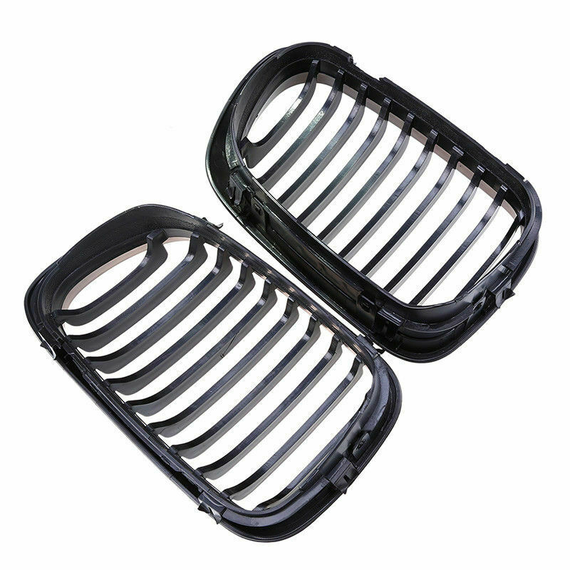 1 Pair For 1998-2001 BMW E46 2 Door Coupe Matte Black Kidney Grille Grill