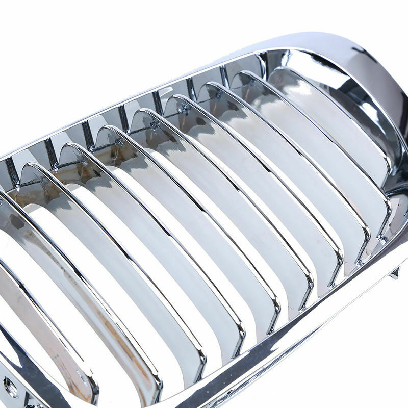 2x Chrome Kidney Grill Grille Bumper For BMW E46 2DR 3 Series 98-01 Pre-facelift