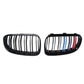 For 2010-2013 BMW 3 Series E92 E93LCI Kidney Grille Grill M Color Bright Black