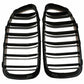 1PAIR FRONT KIDNEY GRILLES GRILL GLOSS BLACK FOR BMW F10 F18 F11 M5 2010-2016 UK