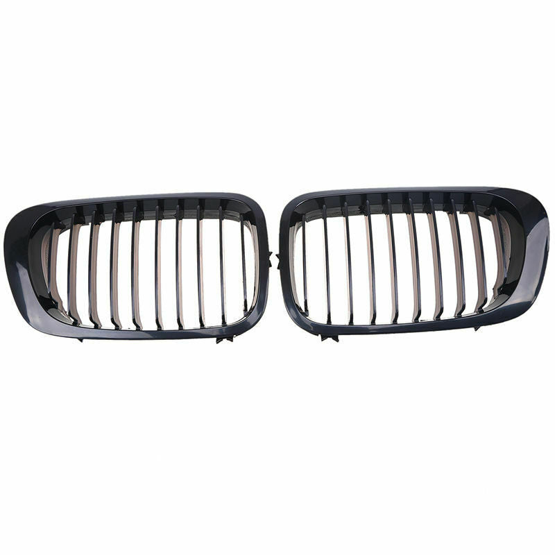 2pc GLOSS BLACK KIDNEY GRILLE GRILL FOR BMW E46 3 SERIES PRE-LCI COUPE M3 99-02