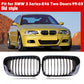 Pair Gloss Black Kidney Grill Grille For BMW E46 Coupe Cabrio 99-03 Pre-facelift