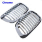 Pair Chrome Kidney Grille for BMW 3 Series E46 Coupe 1998-2001 Pre-facelift