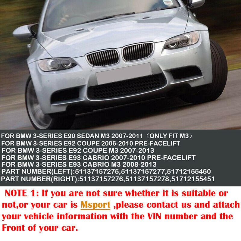 For 2006-2010 BMW 3-Series E92 E93 CoupeCarbon Fiber Style Kidney Grill Grille