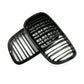 GLOSSY BLACK BUMPER KIDNEY GRILLS GRILLE TWIN SLATS FOR BMW E70 E71 X5 X6 07-13