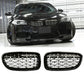 Cool Diamond Black Kidney Grill Grilles For BMW F10 F11 F18 5-Series 2010-2016