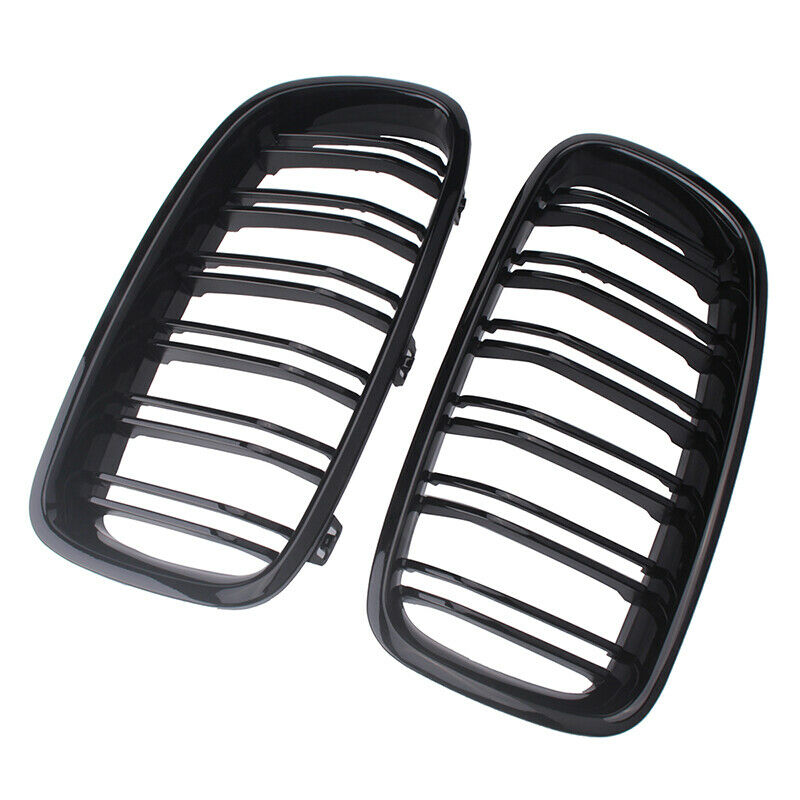 For BMW F30 F31 F35 3 Series 2012-2019 Kidney Grill Grille Gloss Black Dual Line