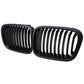 For BMW E46 4dr 98-01 compact Performance Matte Black Front Kidney Grilles Grill