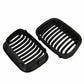 For BMW E46 4dr 98-01 compact Performance Matte Black Front Kidney Grilles Grill