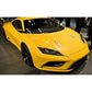 2pc Sporty Carbon Chrome Side Simulation Hood Fender Air Flow Vent Decor Sticker