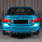 BMW 4 SERIES F36 4D GRAN COUPE REAR TRUNK BOOT SPOILER LIP CARBON LOOK OEM FIT