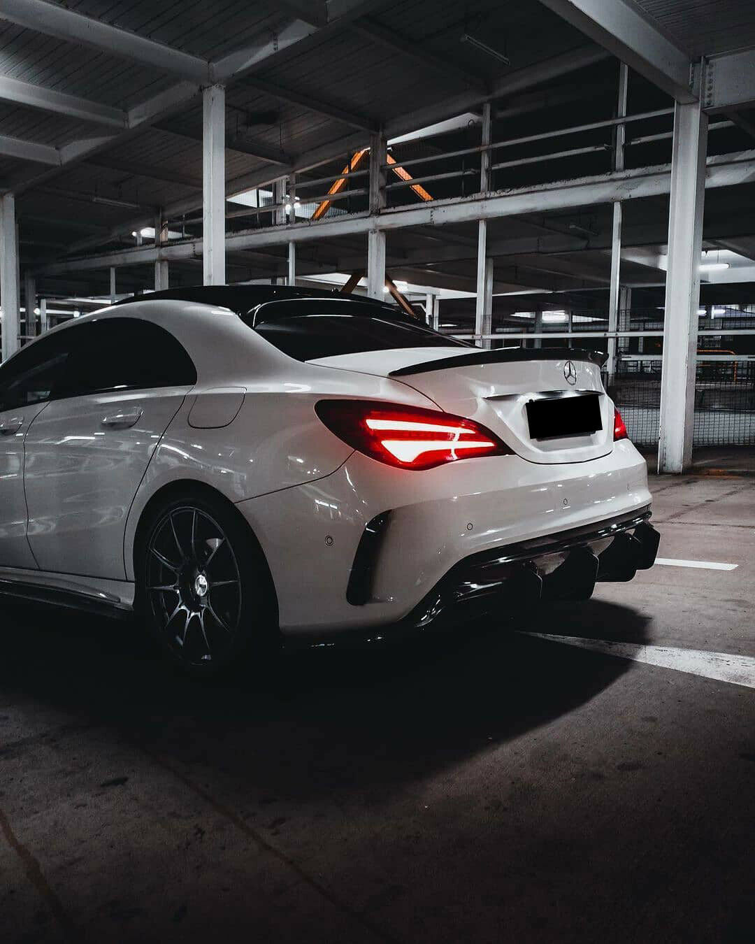 MERCEDES CLA W117 C117 AMG STYLE WING REAR TRUNK BOOT SPOILER LIP CARBON LOOK