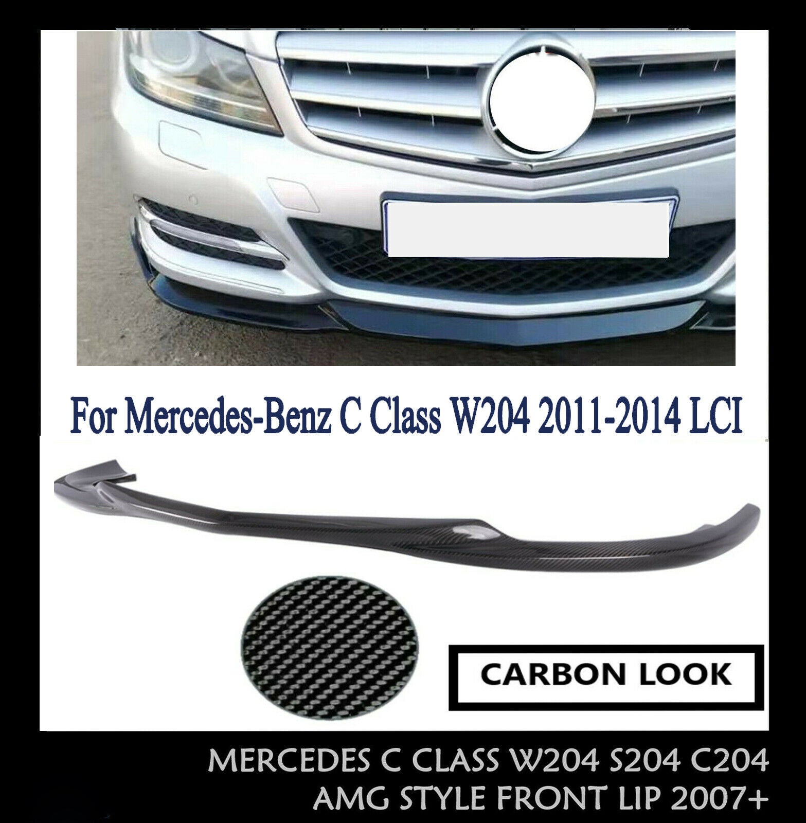 Front Splitter for Mercedes Benz C-Klasse W204 S204 C204 Standard 