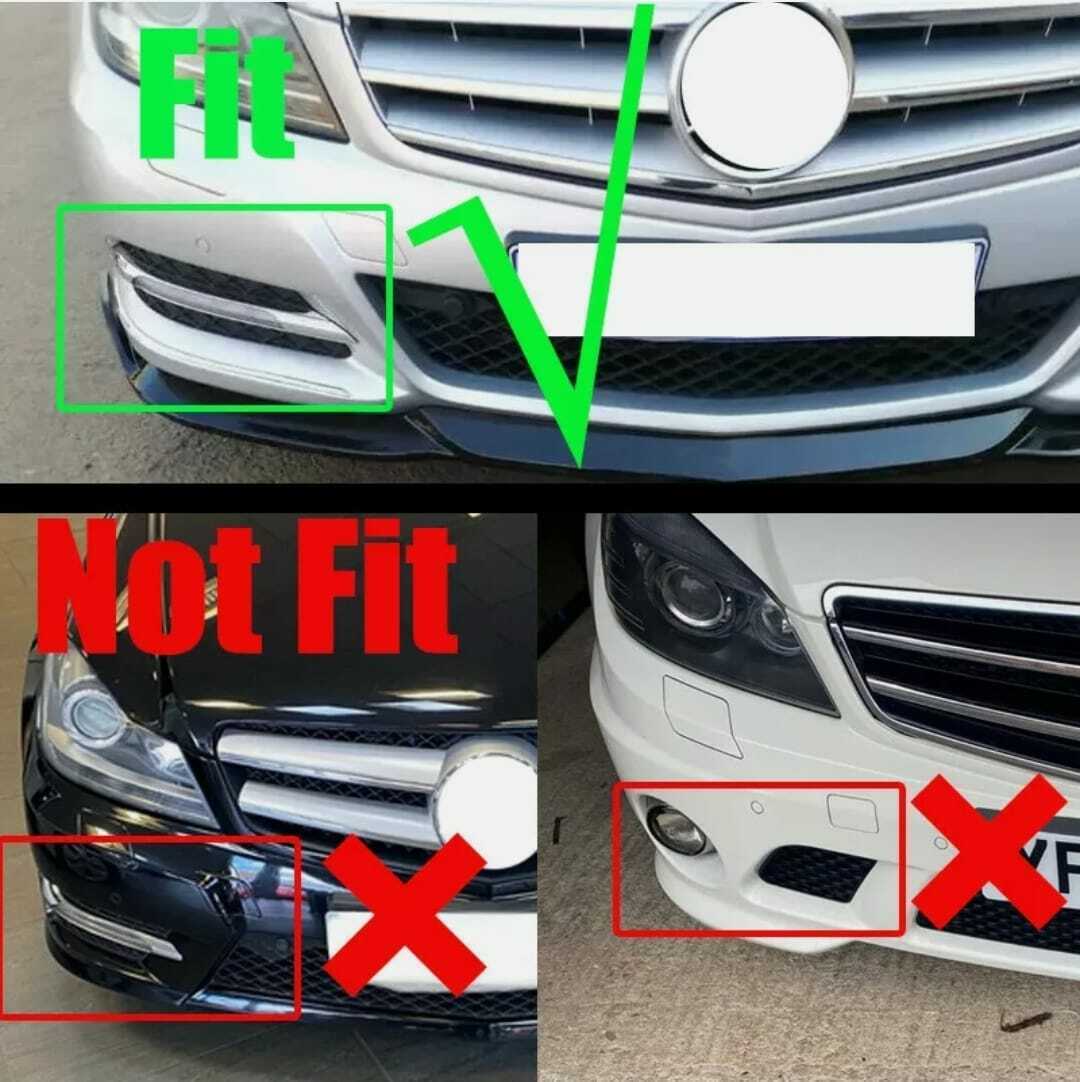MERCEDES C CLASS W204 S204 C204 AMG STYLE FRONT SPLITTER LIP DIFFUSER 2007+