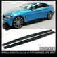FOR BMW 4 SERIES F32 F33 F36 M PERFORMANCE SIDE SKIRT EXTENSION BLADES GLOSS BLK