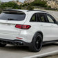 MERCEDES GLC CLASS X253 GLC63 AMG STYLE MATTE BLACK REAR DIFFUSER AND TIPS 16+