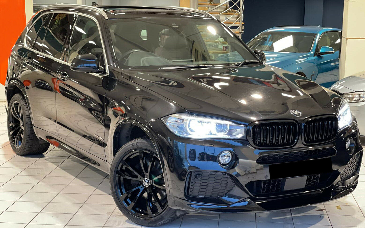 BMW X5 F15 M STYLE PERFORMANCE FULL BODY KIT DIFFUSER SPOILER GLOSS BLACK COLOR