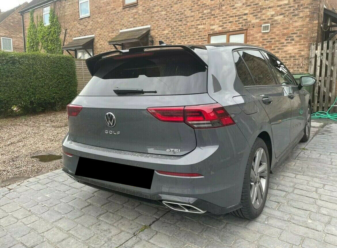 VW GOLF MK8 R LINE MK8 ROOF SPOILER HOOD GLOSS BLACK