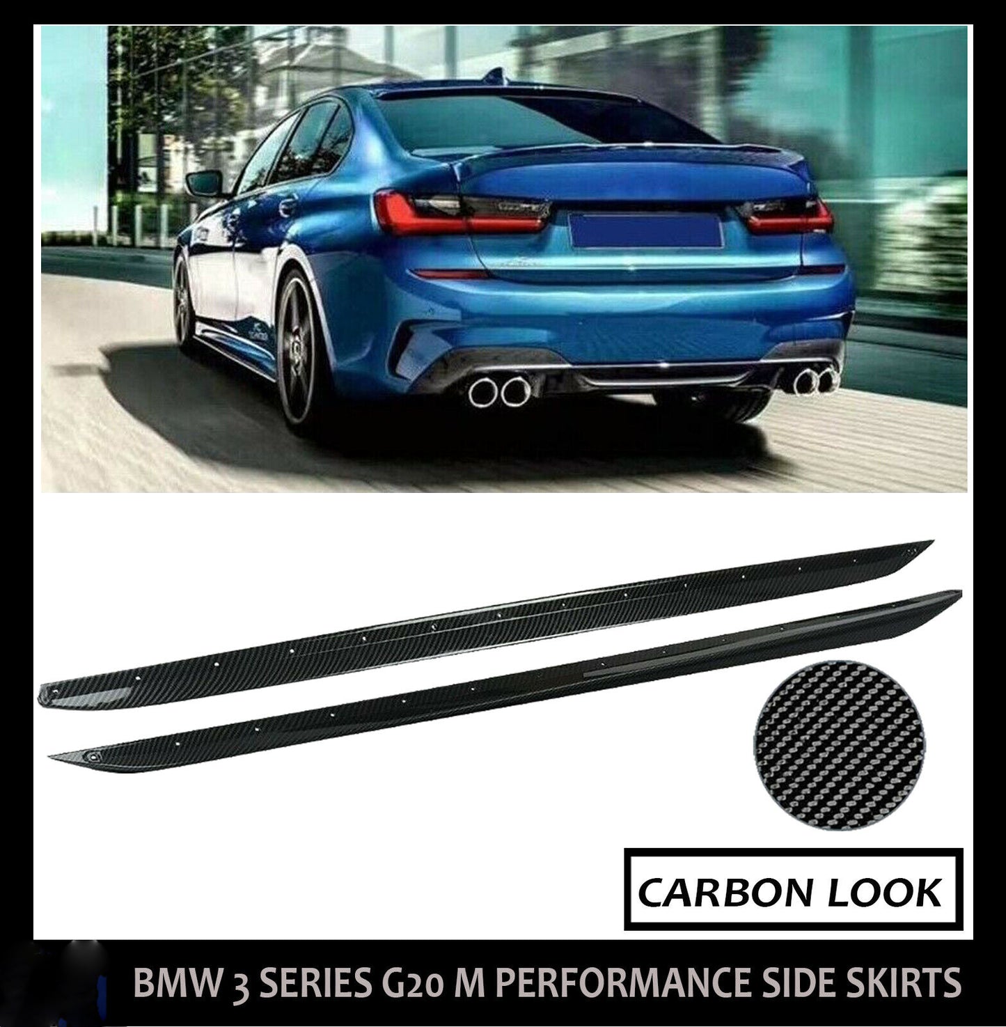 BMW 3 SERIES G20 G21 M PERFORMANCE SIDE SKIRT SKIRTS EXTENSIONS