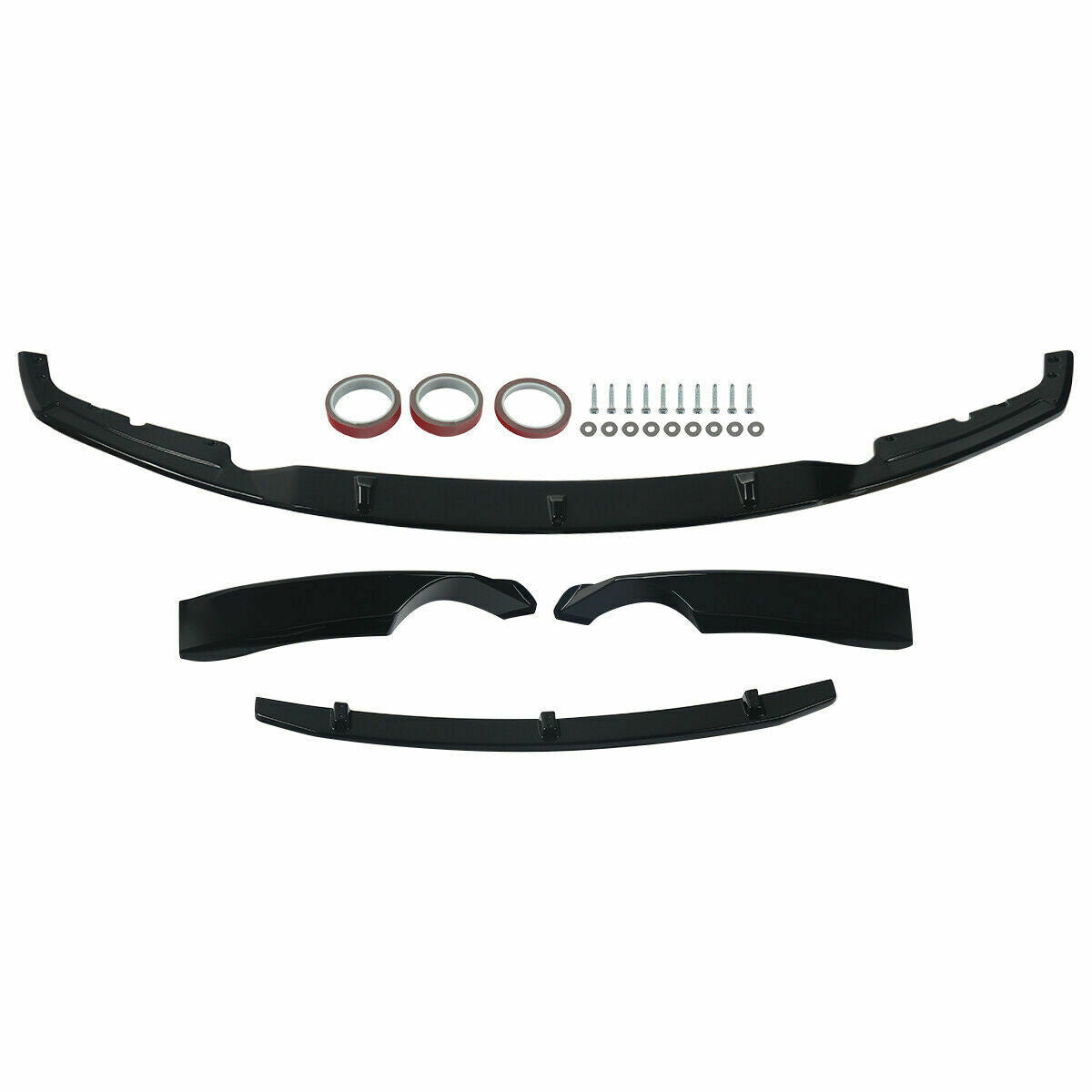 BMW 3 SERIES F30 F31 FRONT SPLITTER LIP SPOILER SIDE GLOSS BLACK 3D STYLE