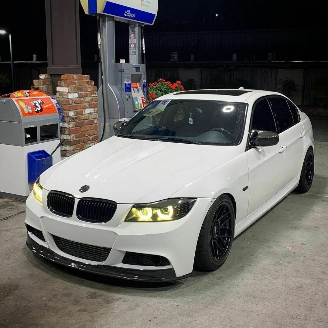 BMW 3 SERIES E90 E91 M SPORT FRONT SPLITTER BUMPER LIP GLOSS BLACK LCI 2009-2012