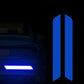 2x Blue Reflective Cycling Safety Warning Car Rear Bumper Decal Tape Sticker