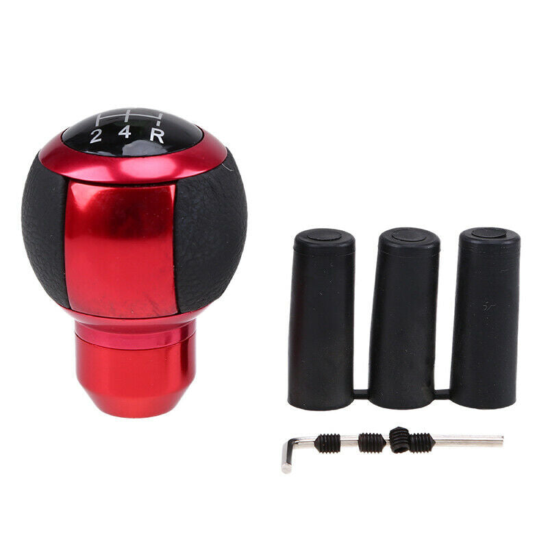 Universal Red 5 Speed R Shift Knob Manual Gear Stick Shifter Lever Aluminum UK