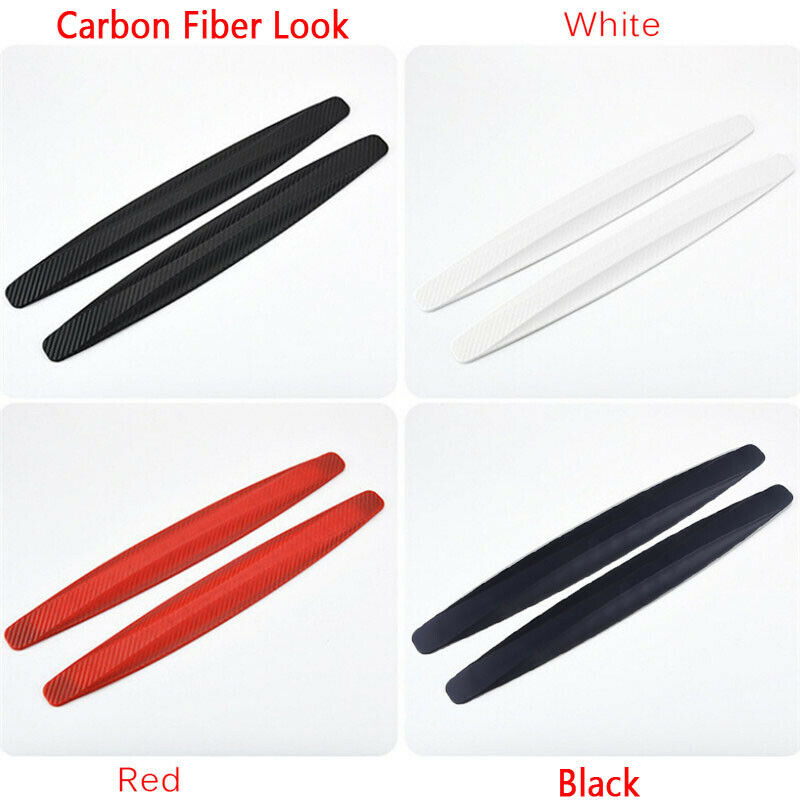 2Pcs Car Red Bumper Lip Protector Corner Guard Anti-Scratch Trim Universal Decor