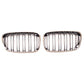BMW F20 F21 11 - 15 CHROME GLOSS BLACK KIDNEY GRILLES GRLLS DOUBLE TWIN SPOKE