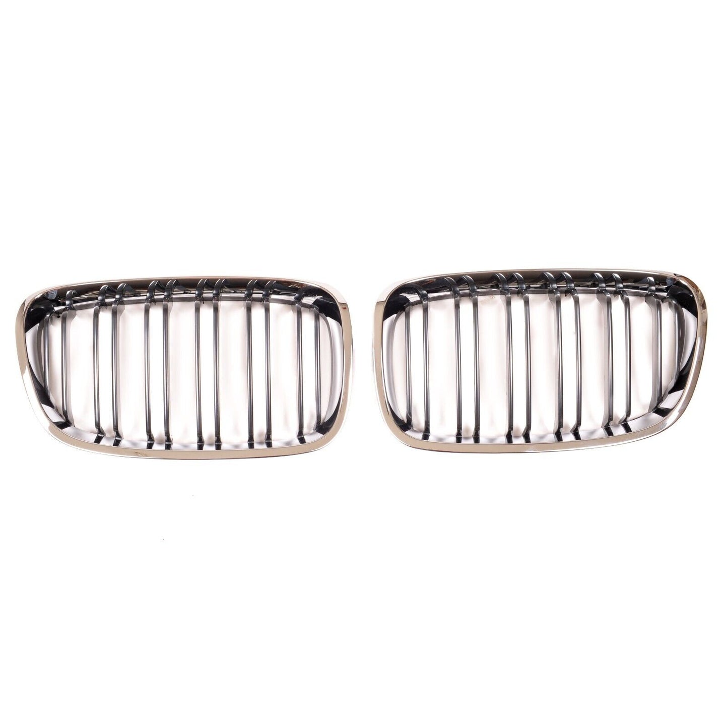 BMW F20 F21 11 - 15 CHROME GLOSS BLACK KIDNEY GRILLES GRLLS DOUBLE TWIN SPOKE