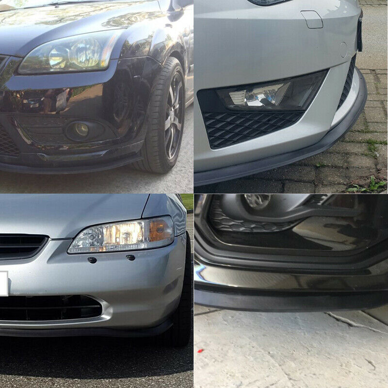 UNIVERSAL 2.5M BLACK BUMPER GUARD LIP PROTECTOR SPLITTER SIDE SKIRT SPOILER UK