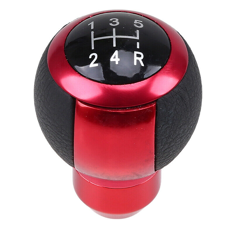 Universal Red 5 Speed R Shift Knob Manual Gear Stick Shifter Lever Aluminum UK