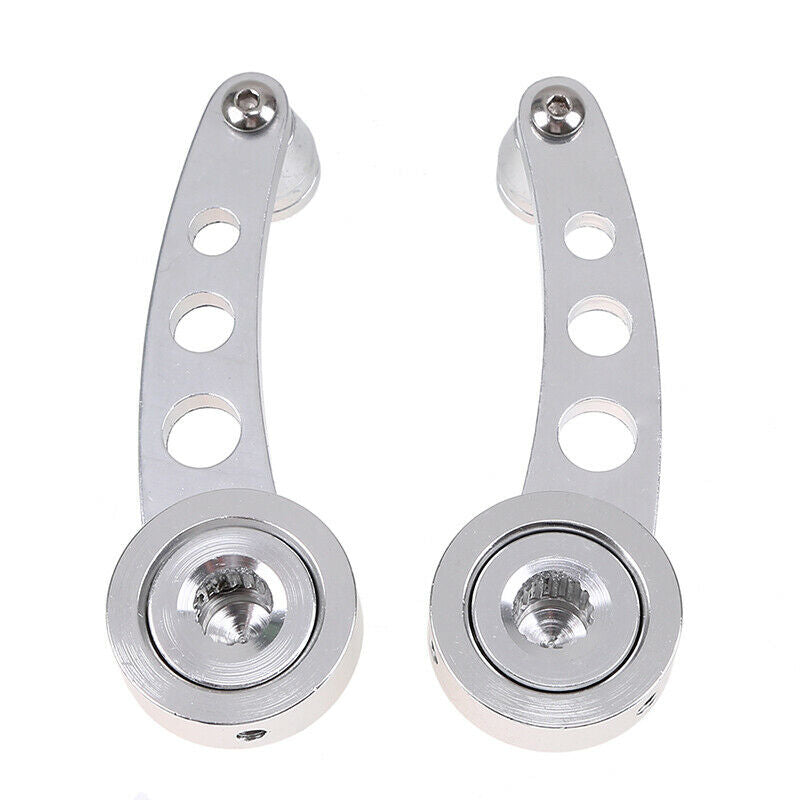 Silver Aluminum Car Window/Door/Winder Crank Handles Alloy Universal Fit Racing