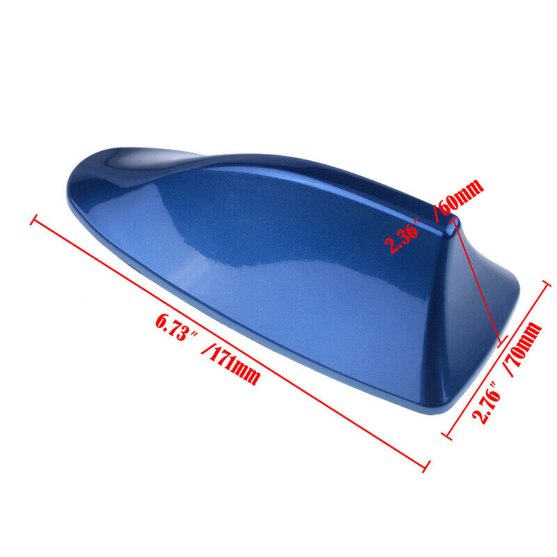 1x Blue Car Roof Shark Fin Body Aerial Dummy Antenna Decorative Cover Trim