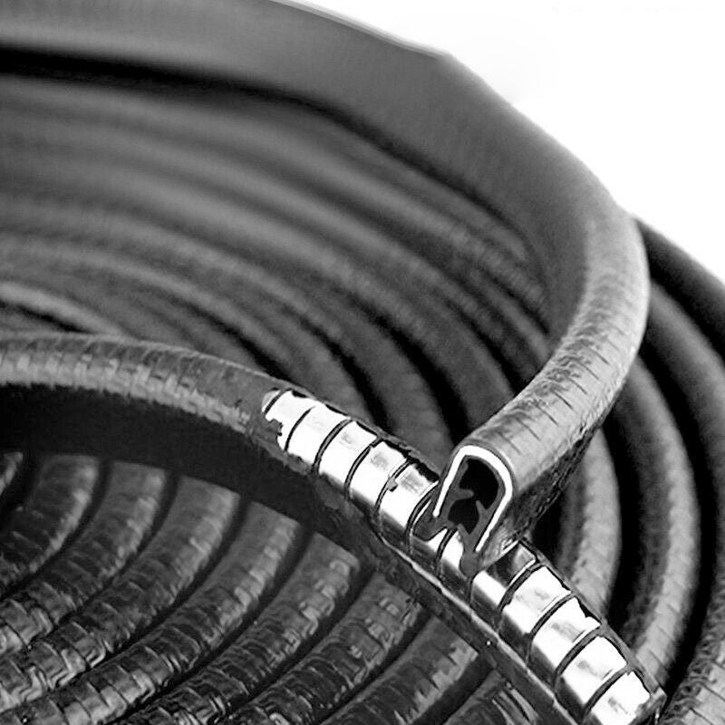 UK 4.5m Car Door Boot Edge Protectors Strip Trim U-shape Guard Seal Rubber Black