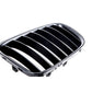 BMW X1 E84 MATTE BLACK M PERFORMANCE STYLE FRONT KIDNEY GRILLES GRILLS UK PAIR