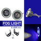 Pair Angel Eyes Halo Car Fog Lights Lamp Projector DRL COB LED Bulbs 2.5/3/3.5"