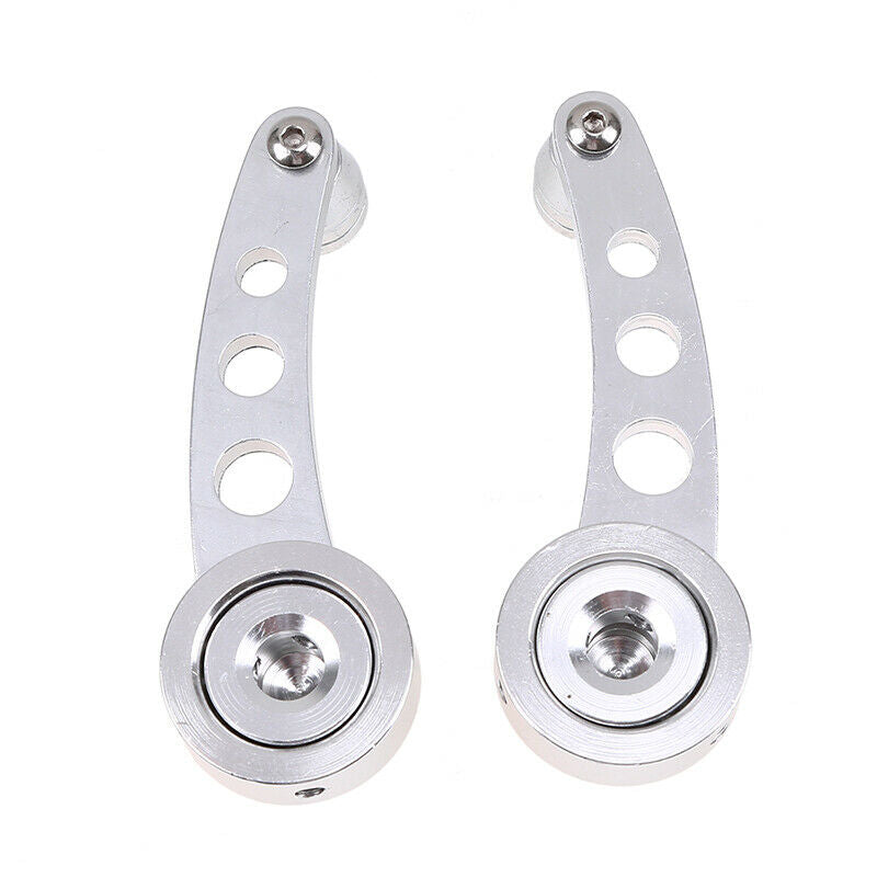 Silver Aluminum Car Window/Door/Winder Crank Handles Alloy Universal Fit Racing
