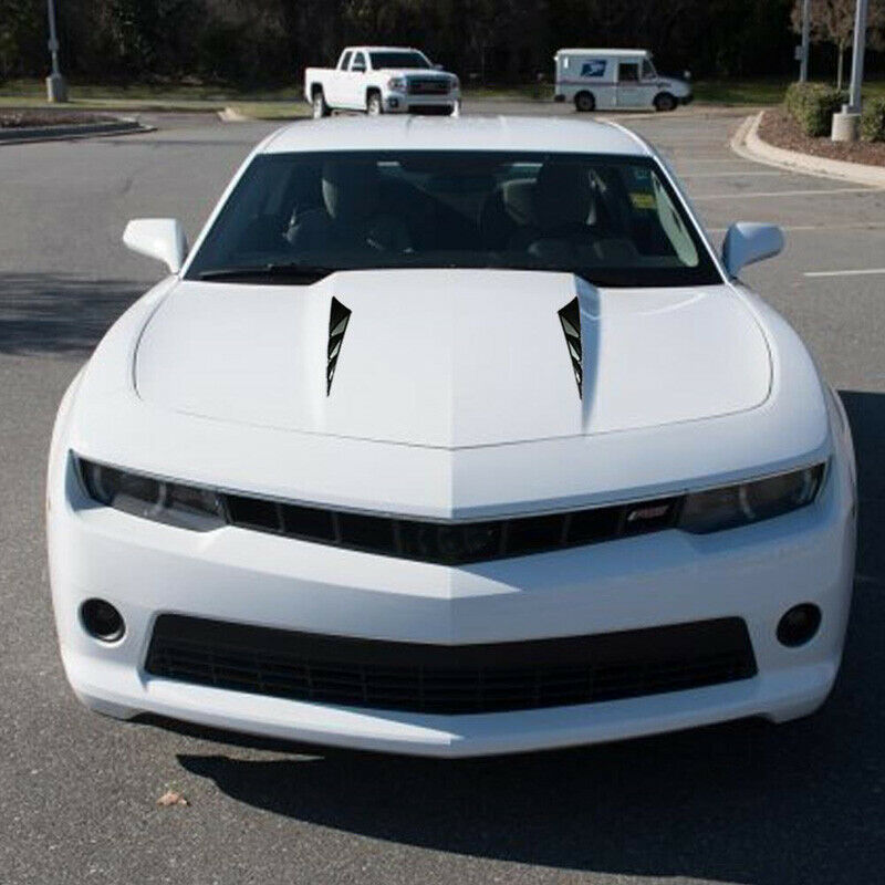 Car Hood Stickers Black Universal Side Air Intake Flow Vent Cover Decor use 2x