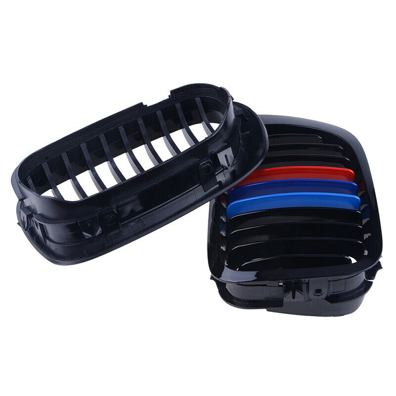 Pair Front Kidney M Color Grill Grille for BMW E46 2Door Coupe Convertible 98-02