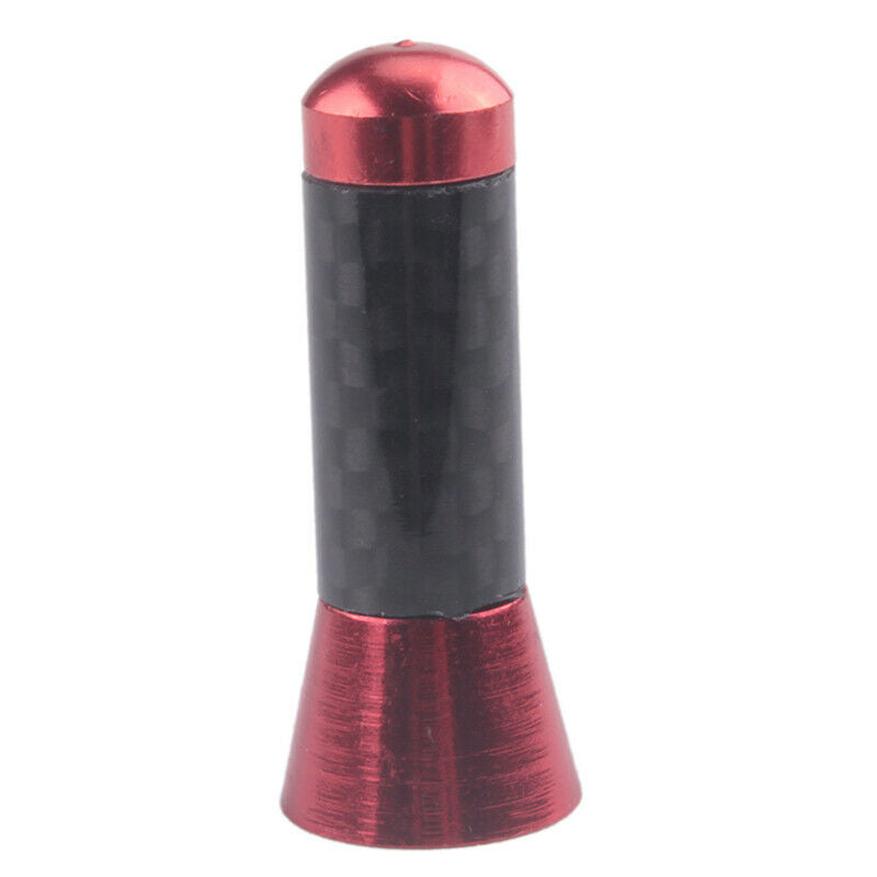 1.3"Red Car Carbon Fiber Aerial Bee Sting Mast Antenna Mini Arial Stubby AH0111