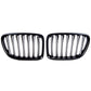 BMW X1 E84 MATTE BLACK M PERFORMANCE STYLE FRONT KIDNEY GRILLES GRILLS UK PAIR