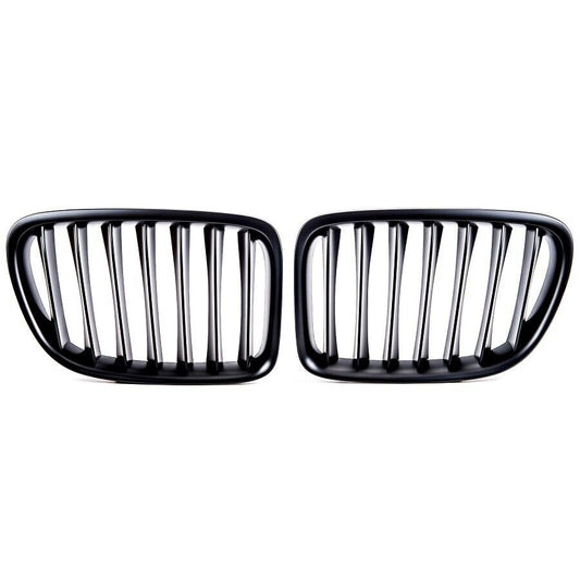 BMW X1 E84 MATTE BLACK M PERFORMANCE STYLE FRONT KIDNEY GRILLES GRILLS UK PAIR