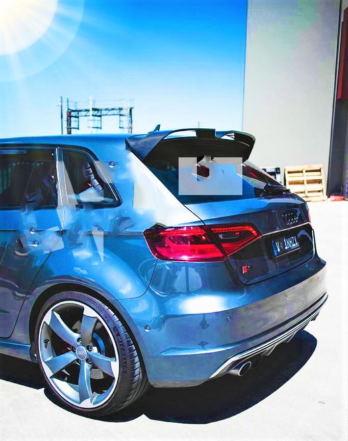 Audi RS3 Look A3 S3 RS3 8V Sportback 5 Door Carbon Fibre Spoiler 2013-2020