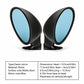 A Pair Universal Car Classic Retro Door Wing Side Mirror Rearview Rat Rod Blue