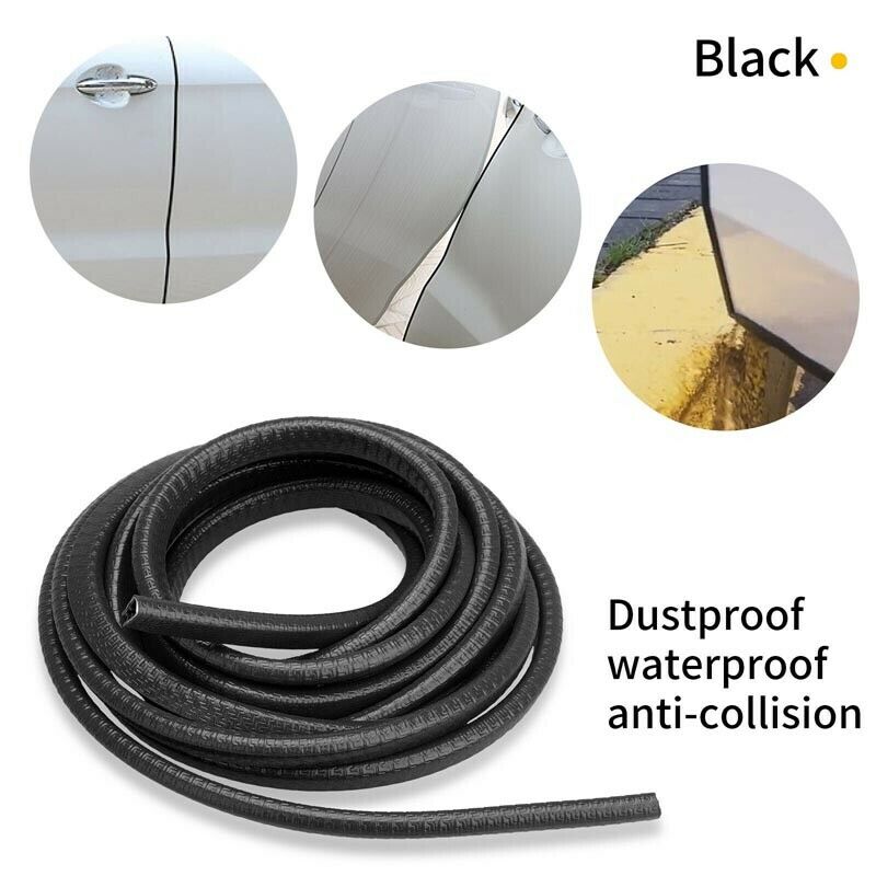 UK 4.5m Car Door Boot Edge Protectors Strip Trim U-shape Guard Seal Rubber Black