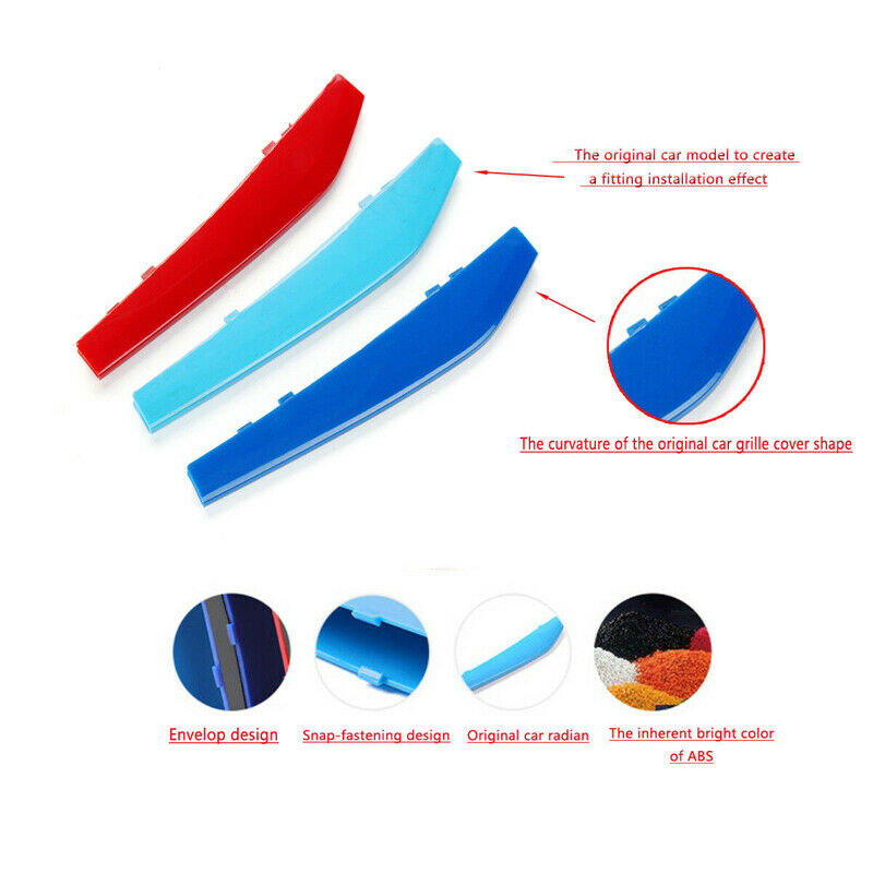 Set Grille Cover Clip Strip Trim For BMW 5 Series G30 G38 Accessories 2018 2019