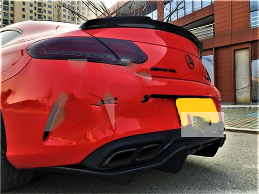 Mercedes C Class Coupe C63 AMG Style W205 C205 Gloss Black FD Spoiler 2014-2021