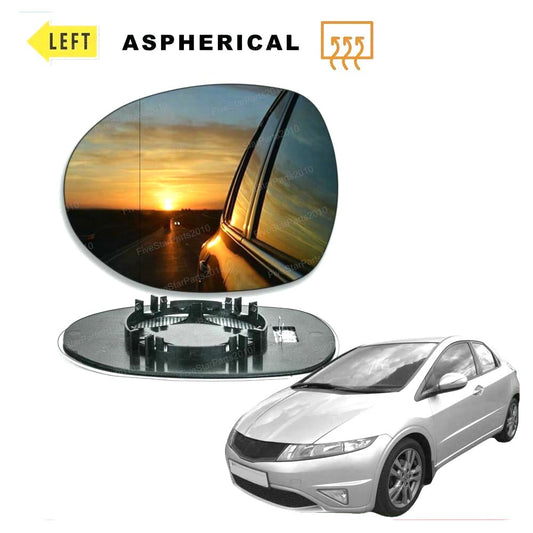For Honda Civic 2006-11 Heated Left Passenger Side Wing Door Mirror Glass