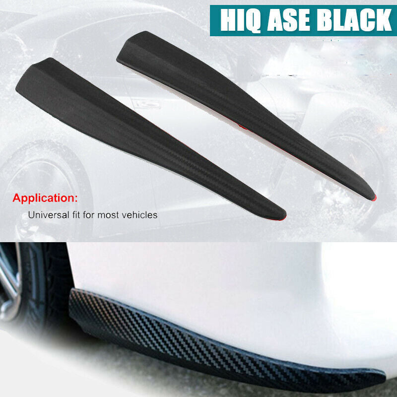 Pair Car Carbon Fiber Anti-rub Strip Bumper Body Corner Protector Guard Trim UK